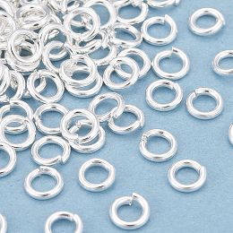 Honeyhandy Rack Plating Brass Jump Rings, Open Jump Rings, Long-Lasting Plated, 925 Sterling Silver Plated, 5x1mm, 18 Gauge, Inner Diameter: 3mm