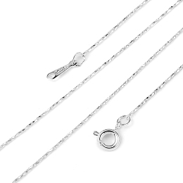 Honeyhandy Silver Color Plated Brass Chain Necklaces for Women, with Spring Ring Clasps, Thin Chain, 16.5 inch,0.5mm