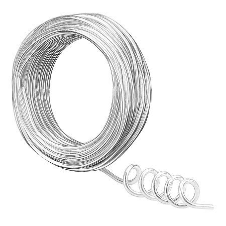 NBEADS 1 Roll 7 Gauge Aluminum Wire, 20m Silver Aluminum Modelling Craft Wire for Jewelry Craft, Modelling Making, Armatures and Sculpture, 3.5mm in Diameter
