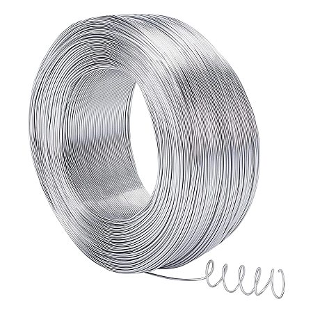 NBEADS 1 Roll 20 Gauge Aluminum Wire, 300m Silver Craft Wire for Jewelry Crafts Modeling Frameworks and Carving, 0.8mm in Diameter