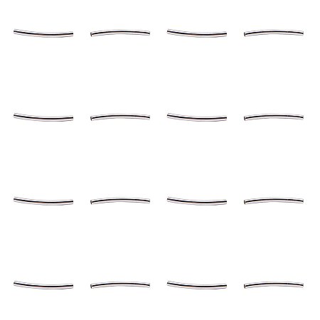 NBEADS 500Pcs Silver Brass Curved Tube Beads Long Curved Spacer Tube Beads for DIY Jewelry Making