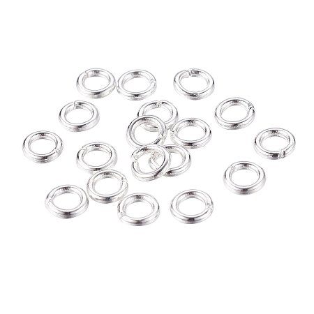 NBEADS 500g Jump Rings, Close but Unsoldered, Brass, Silver Color, about 5mm in diameter, 1mm thick; about 3mm inner diameter, about 6000pcs/500g