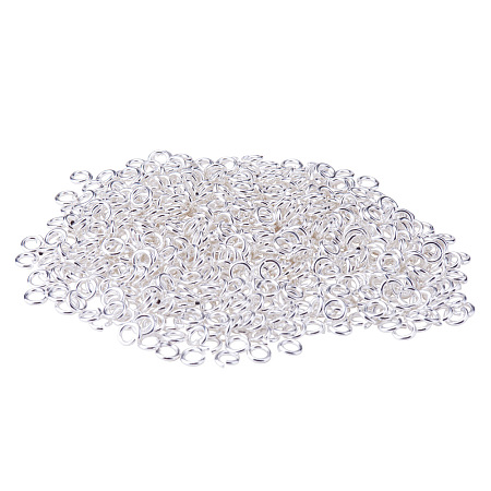 PandaHall Elite Diameter 6mm Brass Jump Rings Close but Unsoldered Silver Jewelry Making Findings, about 600pcs/bag
