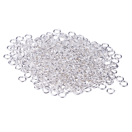 PandaHall Elite Silver Brass Jump Rings Close but Unsoldered Silver Diameter 6mm Jewelry Making Findings, about 490pcs/bag