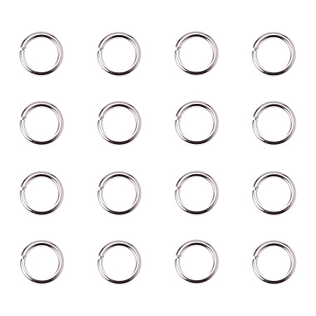 PandaHall Elite Silver Diameter 7mm Brass Jump Rings Close but Unsoldered Jewelry Making Findings, about 400pcs/bag
