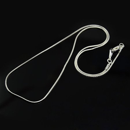 NBEADS 120 Strands 18 Inch Silver Color Brass Chain Necklace Wire with Lobster Clasps Necklace Chain for Jewelry Making