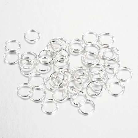Honeyhandy Iron Open Jump Rings, Silver, 4x0.7mm, about 2.6mm inner diameter, about 1040pcs/40g
