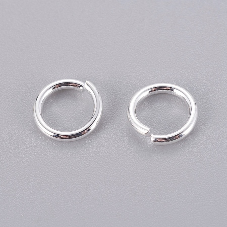 Honeyhandy 304 Stainless Steel Jump Rings, Open Jump Rings, Silver Color Plated, 8x1.2mm, Inner Diameter: 5.7mm, about 26pcs/5g