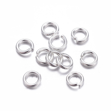 Honeyhandy 304 Stainless Steel Jump Rings, Open Jump Rings, Silver Color Plated, 20 Gauge, 4x0.8mm, Inner Diameter: 2.5mm