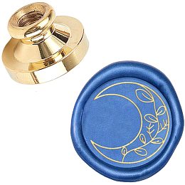 CRASPIRE Wax Seal Stamp Head Moon Replacement Sealing Brass Stamp Head Olny for Embellishment of Envelope Invitations Wedding Wine Package Scrapbooks Parcels Gift Party Greeting Cards