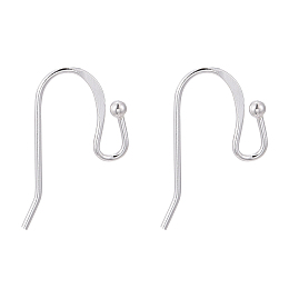 Honeyhandy 925 Sterling Silver Earring Hooks, Carved with 925, Silver, 13x10.5x2mm, Pin: 0.8mm