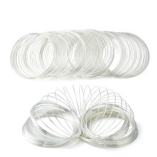 Honeyhandy Steel Memory Wire, Round, for Collar Necklace Wrap Bracelets Making, Silver, 22 Gauge, 0.6mm, 60mm inner diameter