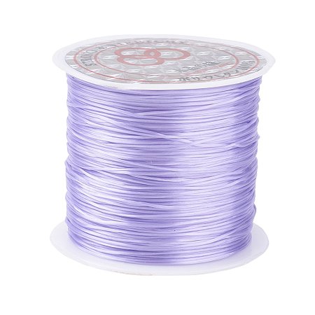 PandaHall Elite 1 Roll Medium Purple 0.8mm Elastic Stretch Polyester Threads Beading String Cord 60m per Roll for Jewelry Making Bracelets Necklace