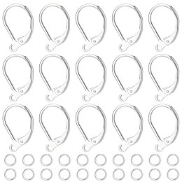 Bright Silver Lever back Earring Hook, 18x10.5mm, 925 (5 pair), Sova  Enterprises