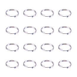 PandaHall Elite Silver Iron Split Rings Diameter 10mm Double Loop Jump Ring for Jewelry Making, about 150-200pcs/box