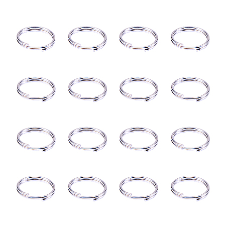 PandaHall Elite Silver Iron Split Rings Diameter 10mm Double Loop Jump Ring for Jewelry Making, about 150-200pcs/box