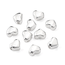 Honeyhandy 304 Stainless Steel Beads, Heart, Silver, 9x10x6mm, Hole: 1.5mm