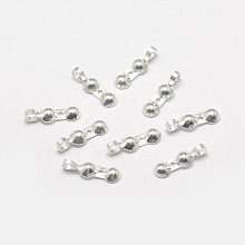 Honeyhandy 925 Sterling Silver Bead Tips, Silver, 12x3.5mm, Hole: 2mm