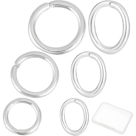 Beebeecraft 300Pcs 3 Size Silver Jump Rings 2.8mm 3.5mm 4mm 925 Silver Plated Open Jump Rings for Jewelry Making Necklace Keychains Connector