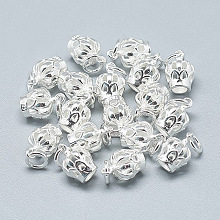 Honeyhandy 925 Sterling Silver Charms, with Jump Ring, Crown, Silver, 11x7.5mm, Hole: 4mm