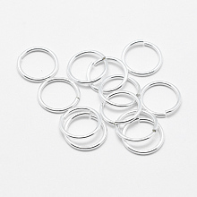 Honeyhandy 925 Sterling Silver Open Jump Rings, Round Rings, Silver, 10x1mm