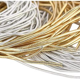 BENECREAT 18Gauge French Bullion Wire, 40g Matte Gold and Matte Silver Soft Round Copper French Metalic Wire Sewing DIY Accessories for Jewelry Making Embroidery, 20g/Color