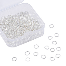 Honeyhandy Iron Jump Rings, Open Jump Rings, Silver, 21 Gauge, 6x0.7mm, Inner Diameter: 5mm, about 400pcs/box