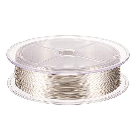 BENECREAT 24-Gauge (196-Feet/66-Yard) Large Spool Tarnish Resistant Silver Wire with Dust Cover and Cartons