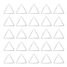 ARRICRAFT 50pcs Triangle Open Bezel Charm Blank Frame Hollow Pendant for UV Resin Crafts Jewelry Making Silver