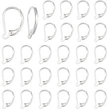 SUNNYCLUE 1 Box 30Pcs Leverback Earring Findings Leverback French Earring Hooks Wire Earring Findings for Jewelry Making Earring DIY Making, Silver