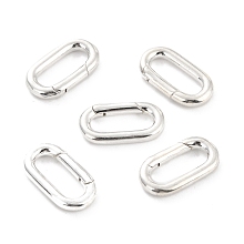 Honeyhandy 925 Sterling Silver Spring Gate Rings, Oval, Silver, 17x9x2.5mm, Inner Diameter: 12.5x5mm