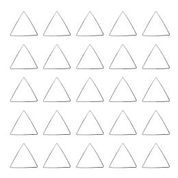 ARRICRAFT 50pcs Triangle Open Bezel Charm Blank Frame Hollow Pendant for UV Resin Crafts Jewelry Making Silver