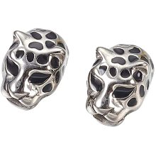 UNICRAFTALE 10pcs 304 Stainless Steel Beads Antique Silver Charms Leopard Shape Beads for DIY Bracelet Jewelry Making 11x14x11mm, Hole 2.8mm