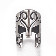 Honeyhandy 304 Stainless Steel Beads, Gladiator Helmet, Antique Silver, 12.5x8x9mm, Hole: 6mm