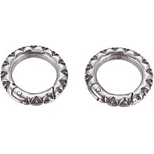 CHGCRAFT Stainless Steel Spring Gate Rings O Rings Antique Silver Color Clasps Ring Shaped Charms Circle Connector for DIY Key Ring Making 18x3.5mm