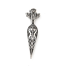 Honeyhandy 304 Stainless Steel Pendants, Odin's Spear, Antique Silver, 69x20x9mm, Hole: 5.5mm