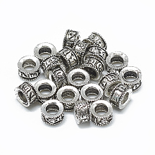 Honeyhandy Thai 925 Sterling Silver Beads, Large Hole Beads, Column, Antique Silver, 8x5mm, Hole: 4.5mm