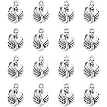 ARRICRAFT 100pcs Tibetan Style Pendants Antique Silver Swan Pendants for Jewelry Making, Cadmium Free and Lead Free