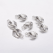 Honeyhandy Tibetan Style Alloy Pendants, Swan, Cadmium Free & Lead Free, Antique Silver, 17x13x3mm, Hole: 2mm