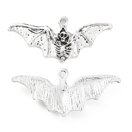 Alloy Pendant, Bat, Antique Silver, 23x49x5.5mm, Hole: 2.5x2mm