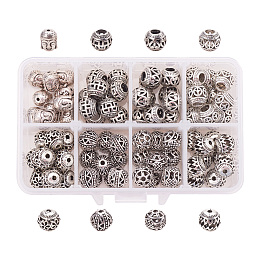 10pc 3 Holes Carved Spacer Beads Accessories Tibetan Silver Jewelry Findings SA5 