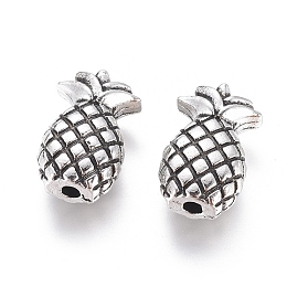 Honeyhandy Tibetan Style Alloy Beads, Pineapple, Antique Silver, 14x9x5.5mm, Hole: 1.6mm