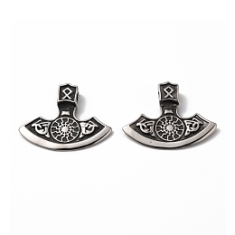 Honeyhandy Viking Style 304 Stainless Steel Pendants, Thor's Hammer, Antique Silver, 26x33x5.5mm, Hole: 3x4mm