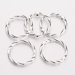 Honeyhandy Alloy Linking Rings, Circle Frames, Lead Free and Cadmium Free, Antique Silver, 21x2mm, Hole: 1mm