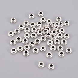 Honeyhandy Alloy Spacer Beads, Antique Silver, 5x2mm, Hole: 2mm