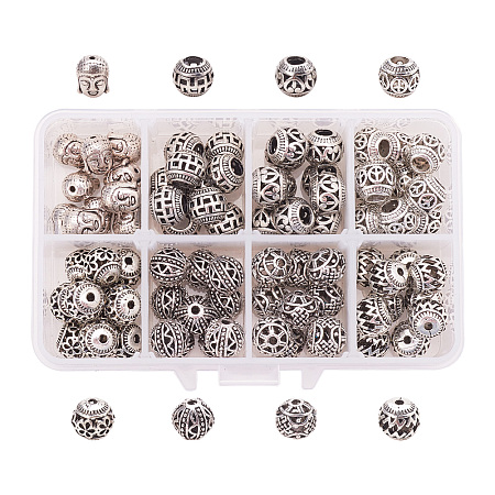 Pandahall Elite Antique Silver Tibetan Style Alloy Beads Charm European Beads for Bracelet Necklace Jewelry Making