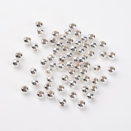 Honeyhandy Iron Spacer Beads, Nickel Free, Silver Color, about 6mm in diameter, Hole: 2mm