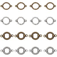 CHGCRAFT 88pcs 2 Sizes Tibetan Style Alloy Links Connectors Ring Charms Jewelry Making Bracelet Accessories Links for Jewellery Crafting 0.65x0.28x0.14inch