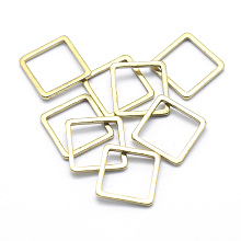 Honeyhandy Brass Linking Rings, Square, Lead Free & Cadmium Free & Nickel Free, Raw(Unplated), 10x10x0.9mm, Inner Diameter: 8x8mm