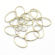 Honeyhandy Brass Linking Rings, Oval, Lead Free & Cadmium Free & Nickel Free, Raw(Unplated), 20x13x0.8mm, Inner Diameter: 12x19mm